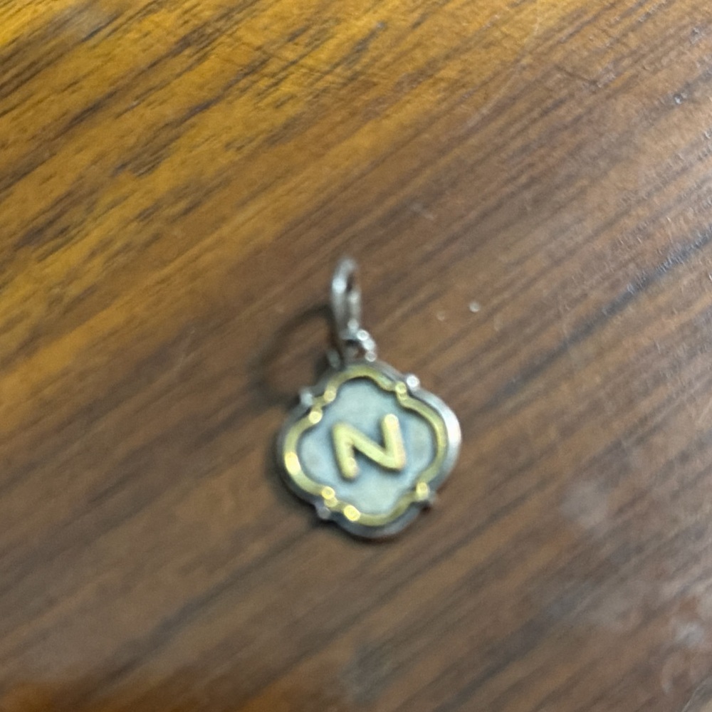 Waxing Poetic Gold and Silver Initial Pendant